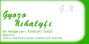 gyozo mihalyfi business card